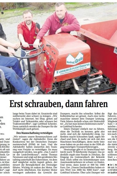 „Erst Schrauben, dann fahren“, SZ vom 23.04.13