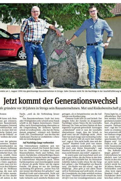„Jetzt kommt der Generationswechsel“, SZ vom 03.08.20