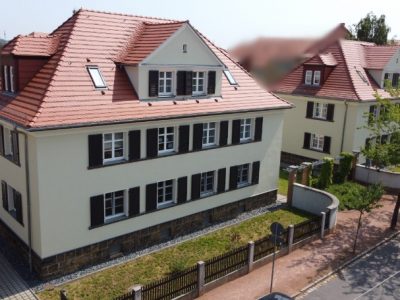 BAUUNTERNEHMEN MANFRED GRAFE - Putz- und Dämmarbeiten - Dresden, Großenhain, Riesa, Meißen, Radebeul, Sachsen ||| Fassadensanierung inkl. WDVS von zwei denkmalgeschützten MFH in Radebeul, 2017