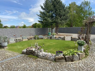 BAUUNTERNEHMEN MANFRED GRAFE - Dachdecker und Zimmerer - Dresden, Großenhain, Riesa, Meißen, Radebeul, Sachsen ||| Errichtung von Gabionenwänden, Raden, 2021