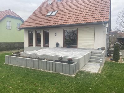 BAUUNTERNEHMEN MANFRED GRAFE - Mauerwerks- und Stahlbetonbau - Dresden, Großenhain, Riesa, Meißen, Radebeul, Sachsen ||| Neuerrichtung einer Terrasse, Großenhain, 2021