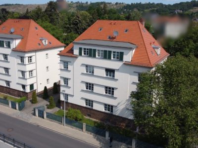 BAUUNTERNEHMEN MANFRED GRAFE - Putz- und Dämmarbeiten - Dresden, Großenhain, Riesa, Meißen, Radebeul, Sachsen ||| Fassadensanierung inkl. WDVS von zwei denkmalgeschützten MFH in Radebeul, 2009